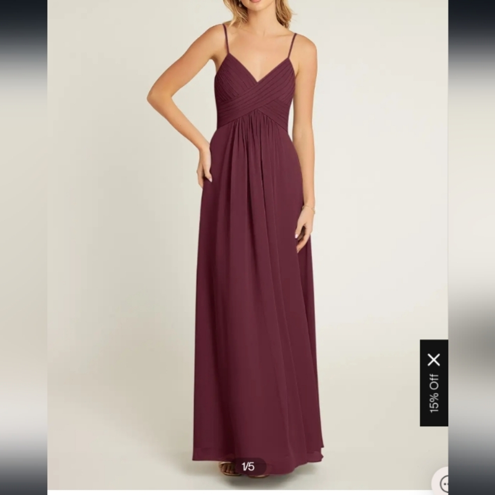 Azazie Shannon bridesmaid dress in Cabernet